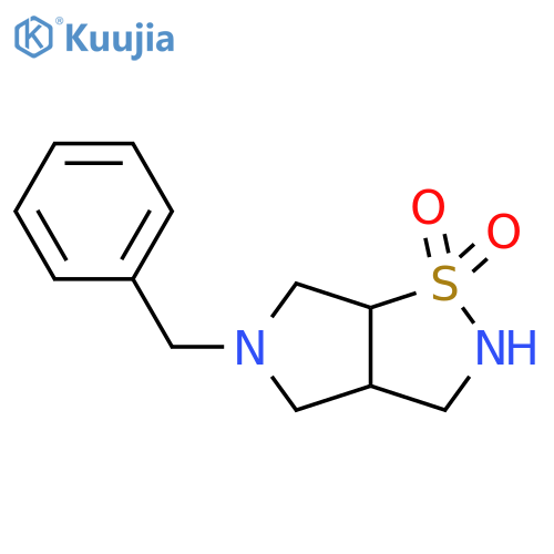 5-benzyl-hexahydro-2H-1lambda6-pyrrolo3,4-d1,2thiazole-1,1-dione structure