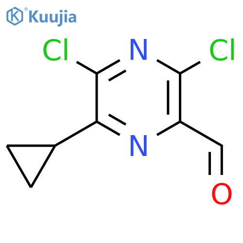 3,5-Dichloro-6-cyclopropylpyrazine-2-carbaldehyde structure