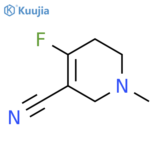 4-fluoro-1-methyl-1,2,5,6-tetrahydropyridine-3-carbonitrile structure