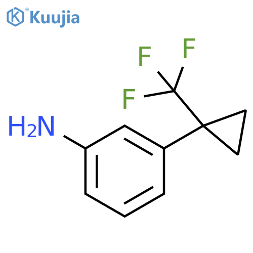 3-1-(trifluoromethyl)cyclopropylaniline structure