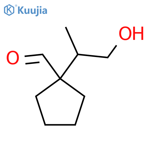 1-(1-Hydroxypropan-2-yl)cyclopentane-1-carbaldehyde structure