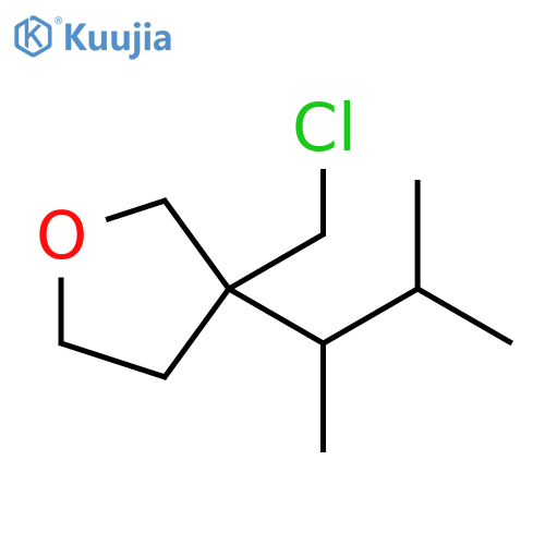 Furan, 3-(chloromethyl)-3-(1,2-dimethylpropyl)tetrahydro- structure