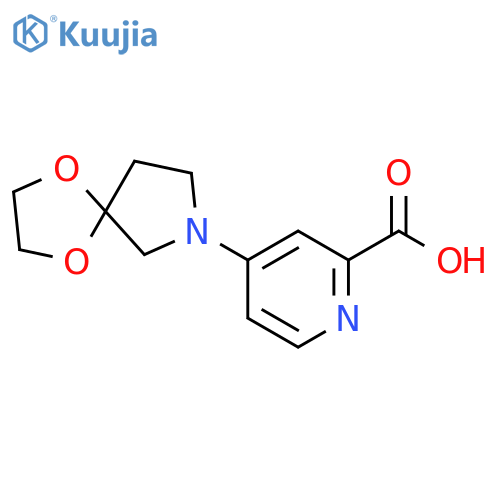 2-Pyridinecarboxylic acid, 4-(1,4-dioxa-7-azaspiro[4.4]non-7-yl)- structure