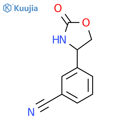 3-(2-oxo-1,3-oxazolidin-4-yl)benzonitrile structure