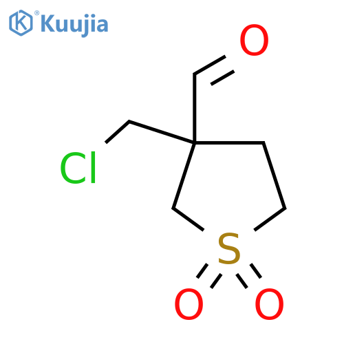 3-(chloromethyl)-1,1-dioxo-1lambda6-thiolane-3-carbaldehyde structure