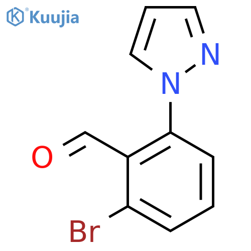 2-bromo-6-(1H-pyrazol-1-yl)benzaldehyde structure