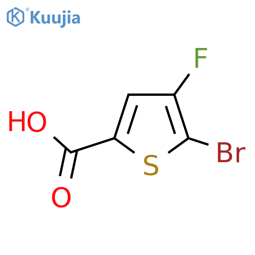 5-Bromo-4-fluorothiophene-2-carboxylic acid structure
