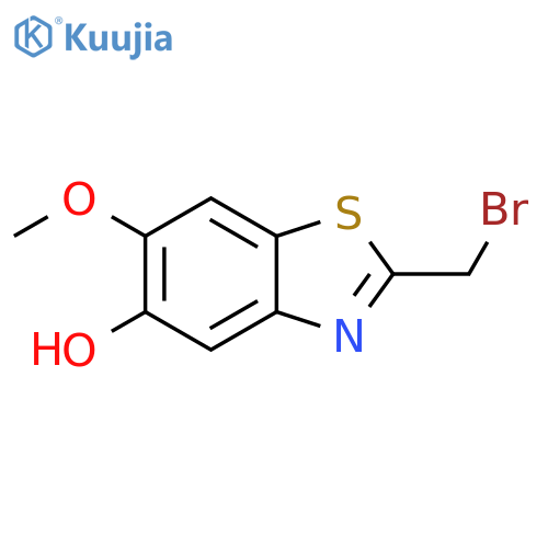 2-(bromomethyl)-6-methoxy-1,3-benzothiazol-5-ol structure