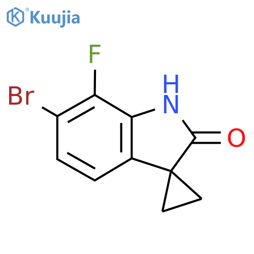 6'-bromo-7'-fluoro-spiro[cyclopropane-1,3'-indoline]-2'-one structure