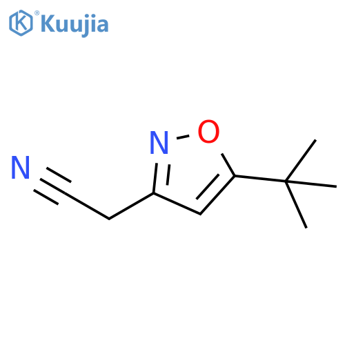 2-(5-tert-butyl-1,2-oxazol-3-yl)acetonitrile structure