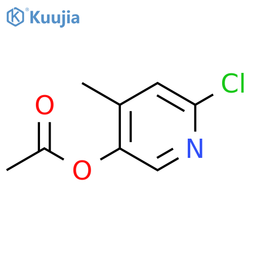 6-chloro-4-methylpyridin-3-yl acetate structure
