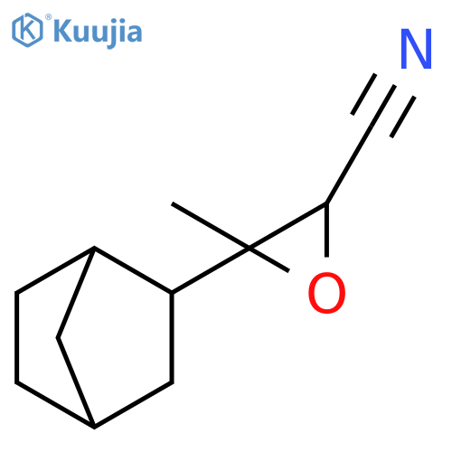 3-{bicyclo[2.2.1]heptan-2-yl}-3-methyloxirane-2-carbonitrile structure