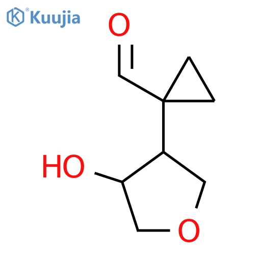 1-(4-Hydroxyoxolan-3-yl)cyclopropane-1-carbaldehyde structure