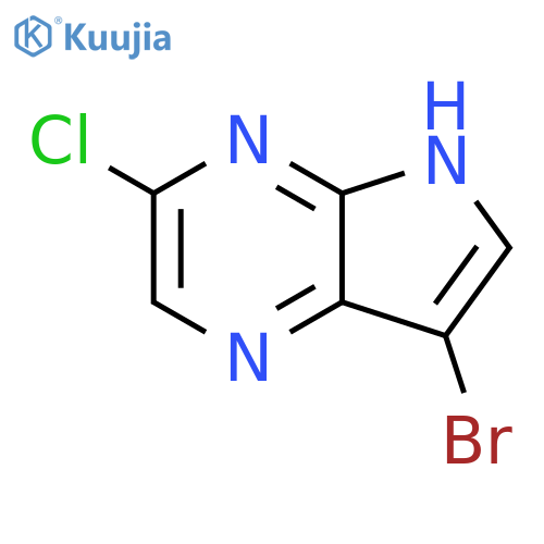 5H-Pyrrolo[2,3-b]pyrazine, 7-bromo-3-chloro- structure
