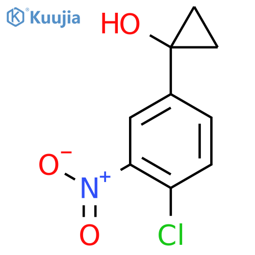 1-(4-chloro-3-nitrophenyl)cyclopropan-1-ol structure