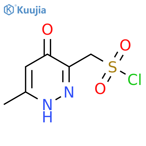 (6-Methyl-4-oxo-1,4-dihydropyridazin-3-yl)methanesulfonyl chloride structure