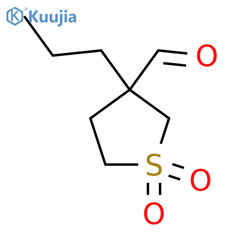 1,1-dioxo-3-propyl-1lambda6-thiolane-3-carbaldehyde structure