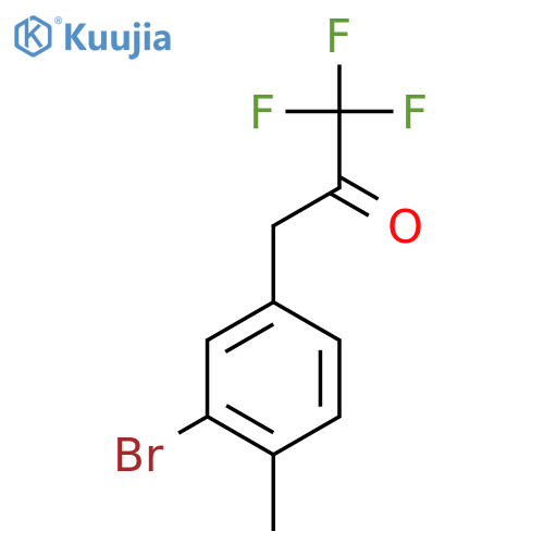 3-(3-bromo-4-methylphenyl)-1,1,1-trifluoropropan-2-one structure