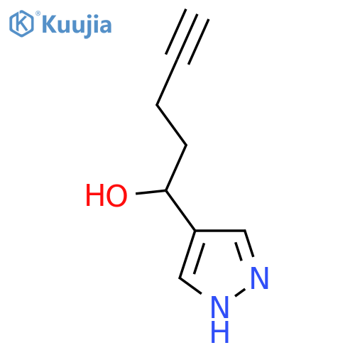 1-(1H-Pyrazol-4-yl)pent-4-yn-1-ol structure