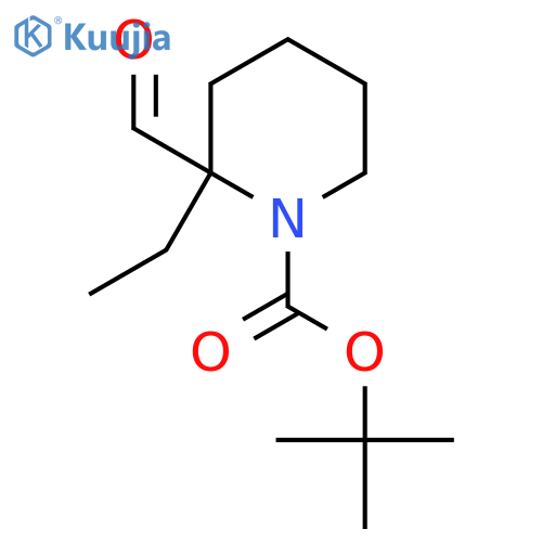 tert-Butyl 2-ethyl-2-formylpiperidine-1-carboxylate structure