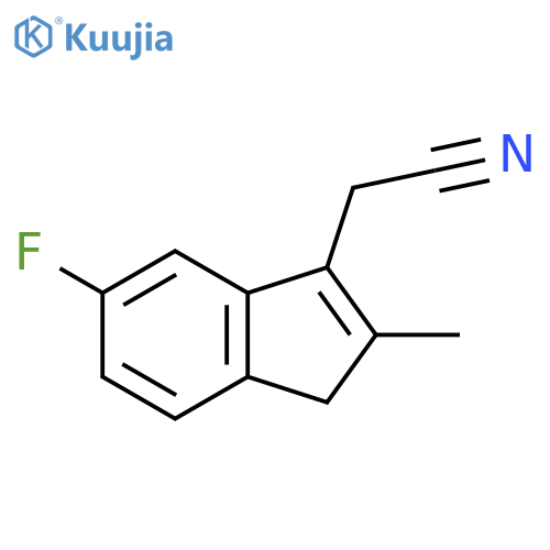 2-(5-Fluoro-2-methyl-1H-inden-3-yl)acetonitrile structure