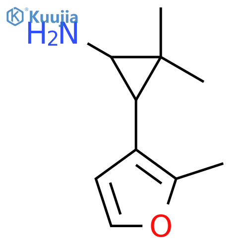2,2-dimethyl-3-(2-methylfuran-3-yl)cyclopropan-1-amine structure