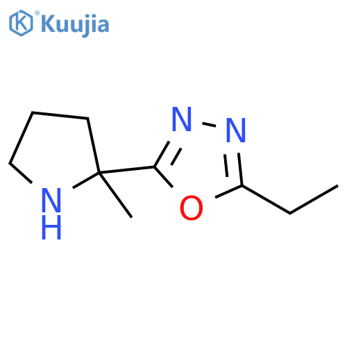 2-ethyl-5-(2-methylpyrrolidin-2-yl)-1,3,4-oxadiazole structure