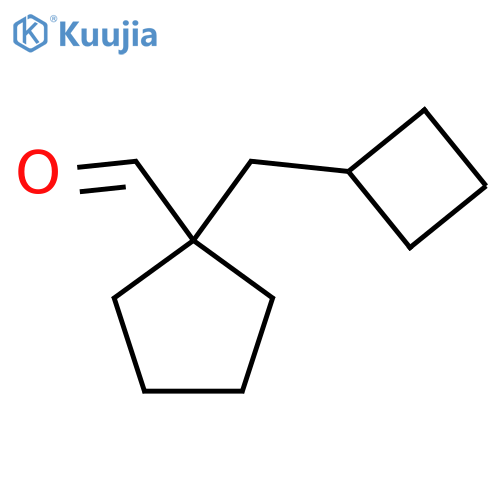 1-(Cyclobutylmethyl)cyclopentane-1-carbaldehyde structure