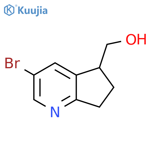 (3-Bromo-6,7-dihydro-5H-cyclopenta[b]pyridin-5-yl)methanol structure