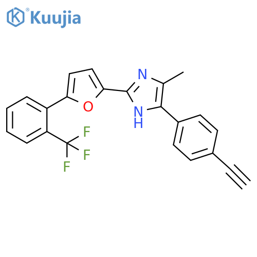4-(4-ethynylphenyl)-5-methyl-2-{5-2-(trifluoromethyl)phenylfuran-2-yl}-1H-imidazole structure