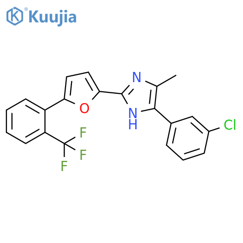 4-(3-chlorophenyl)-5-methyl-2-{5-2-(trifluoromethyl)phenylfuran-2-yl}-1H-imidazole structure