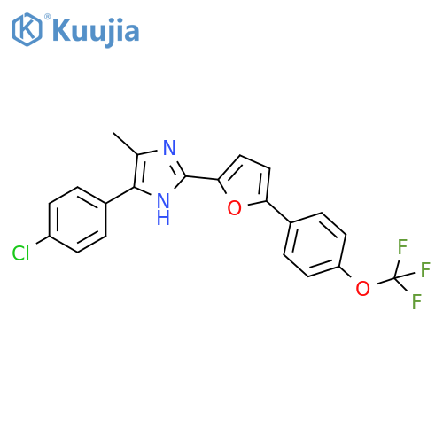 4-(4-chlorophenyl)-5-methyl-2-{5-4-(trifluoromethoxy)phenylfuran-2-yl}-1H-imidazole structure