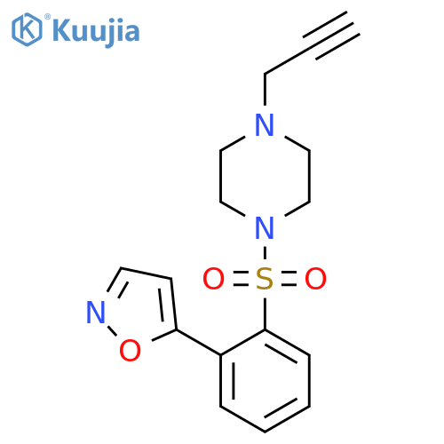 5-[2-(4-Prop-2-ynylpiperazin-1-yl)sulfonylphenyl]-1,2-oxazole structure