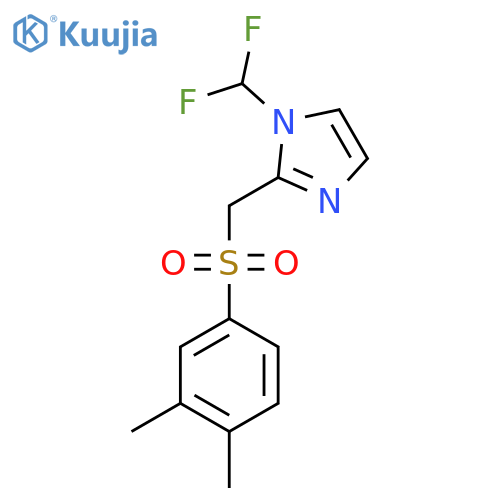 1-(difluoromethyl)-2-(3,4-dimethylbenzenesulfonyl)methyl-1H-imidazole structure