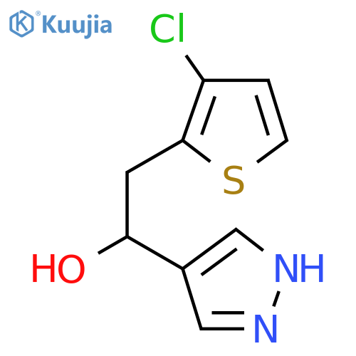 2-(3-chlorothiophen-2-yl)-1-(1H-pyrazol-4-yl)ethan-1-ol structure