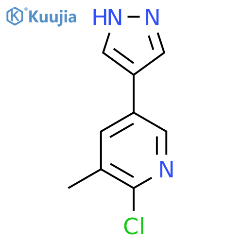 2-chloro-3-methyl-5-(1H-pyrazol-4-yl)pyridine structure
