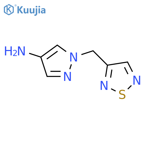 1-(1,2,5-thiadiazol-3-yl)methyl-1H-pyrazol-4-amine structure