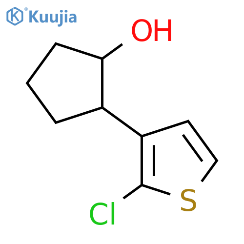 2-(2-chlorothiophen-3-yl)cyclopentan-1-ol structure