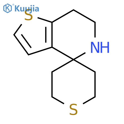6',7'-dihydro-5'H-spirothiane-4,4'-thieno3,2-cpyridine structure