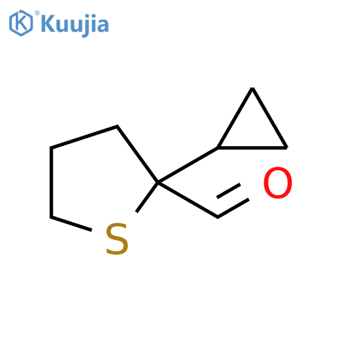 2-cyclopropylthiolane-2-carbaldehyde structure