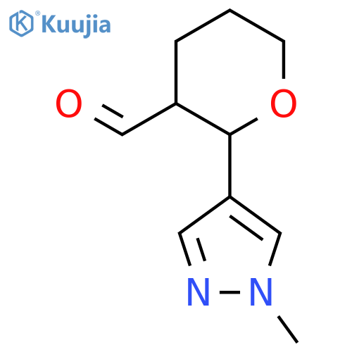 2-(1-Methyl-1H-pyrazol-4-yl)oxane-3-carbaldehyde structure