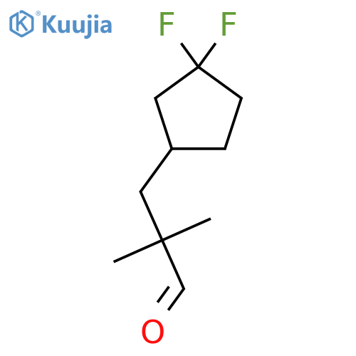 3-(3,3-Difluorocyclopentyl)-2,2-dimethylpropanal structure