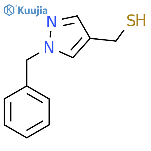 (1-benzyl-1H-pyrazol-4-yl)methanethiol structure