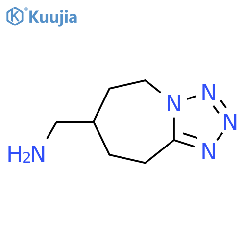 {5H,6H,7H,8H,9H-1,2,3,4tetrazolo1,5-aazepin-7-yl}methanamine structure