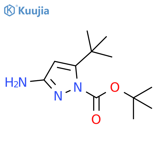 1H-Pyrazole-1-carboxylic acid, 3-amino-5-(1,1-dimethylethyl)-, 1,1-dimethylethyl ester structure
