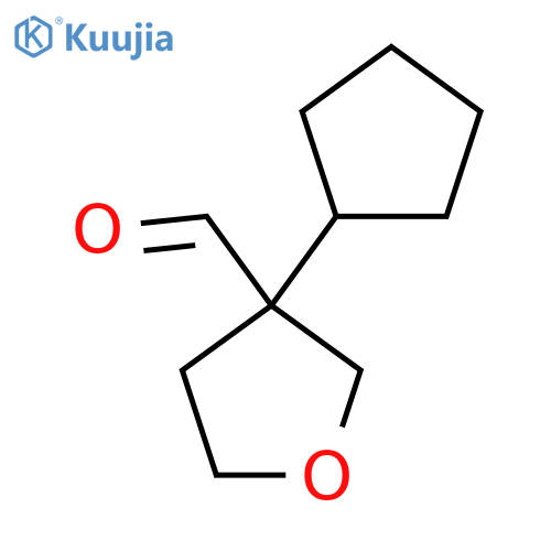 3-Cyclopentyloxolane-3-carbaldehyde structure