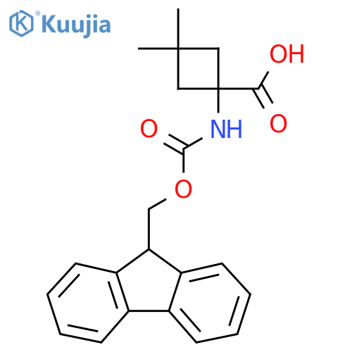 1-(9H-fluoren-9-ylmethoxycarbonylamino)-3,3-dimethyl-cyclobutanecarboxylic acid structure