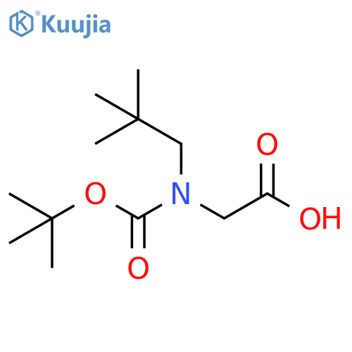 2-{(tert-butoxy)carbonyl(2,2-dimethylpropyl)amino}acetic acid structure
