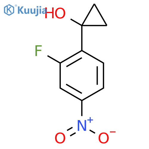 1-(2-fluoro-4-nitrophenyl)cyclopropan-1-ol structure