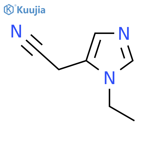 2-(1-ethyl-1H-imidazol-5-yl)acetonitrile structure